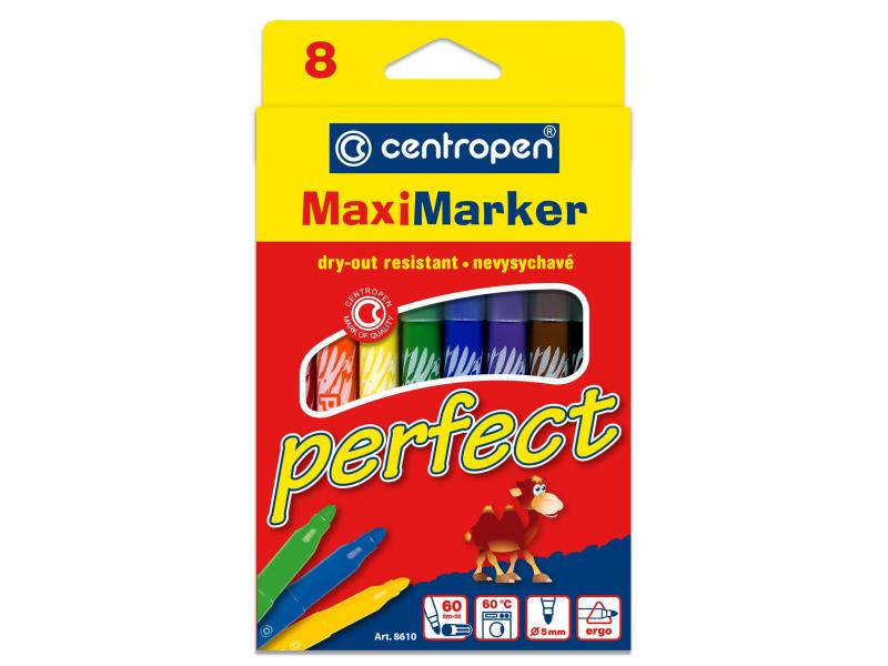 Značkovač, Centropen, 8610-8, Maxi perfect, sada 8 kusů