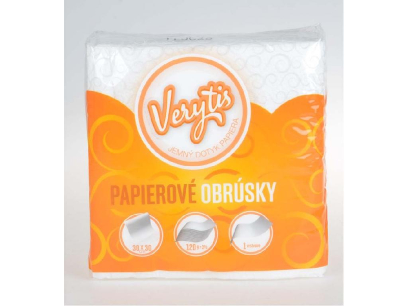 Ubrousky 33x33 verytis 135g bílé