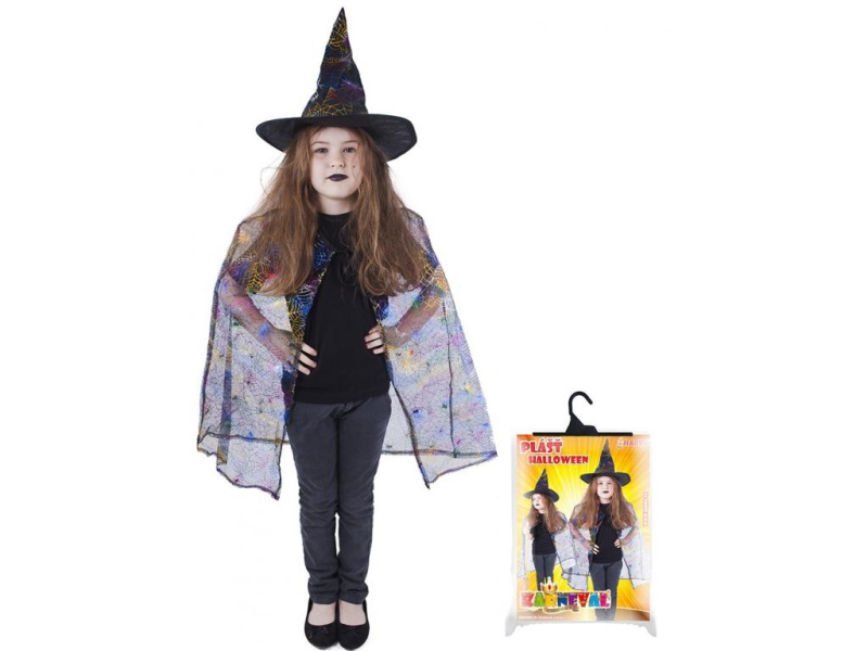 Kostým čarodějnický plášť a klobouk