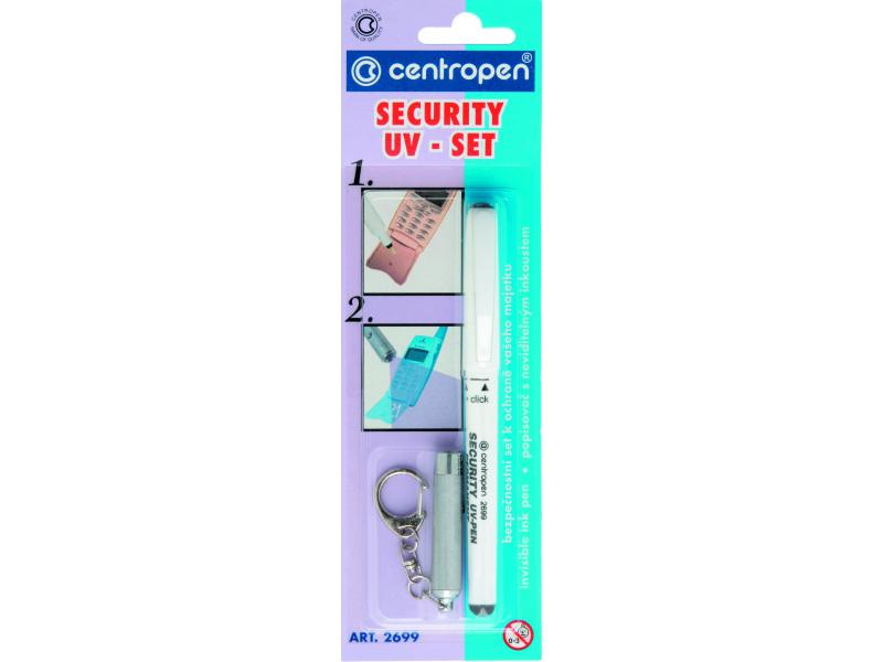 Popisovač, Centropen, 2699-2, sada Security UV pen