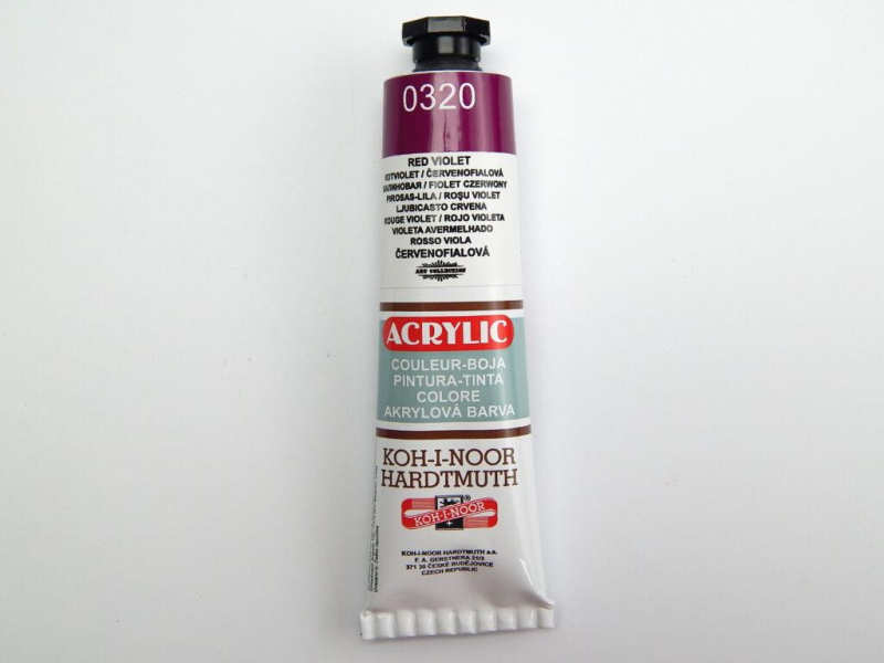 Akrylová barva, 40 ml, Kohinoor, červenofialová