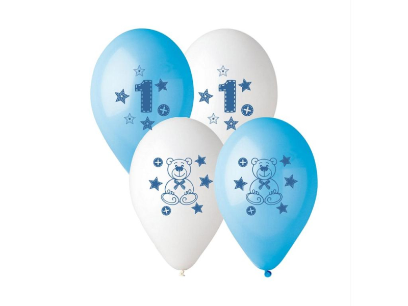 Balonky nafukovací, 1. narozeniny, 30 cm