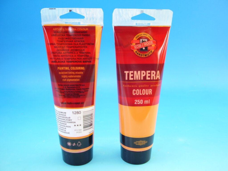 Temperová barva, 250 ml, Kohinoor, kadmium oranžová