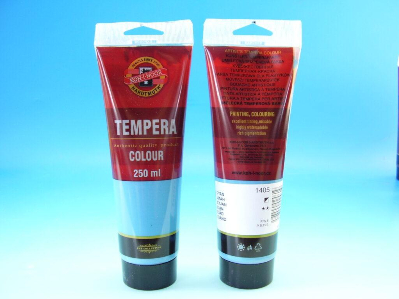 Temperová barva, 250 ml, Kohinoor, cyan