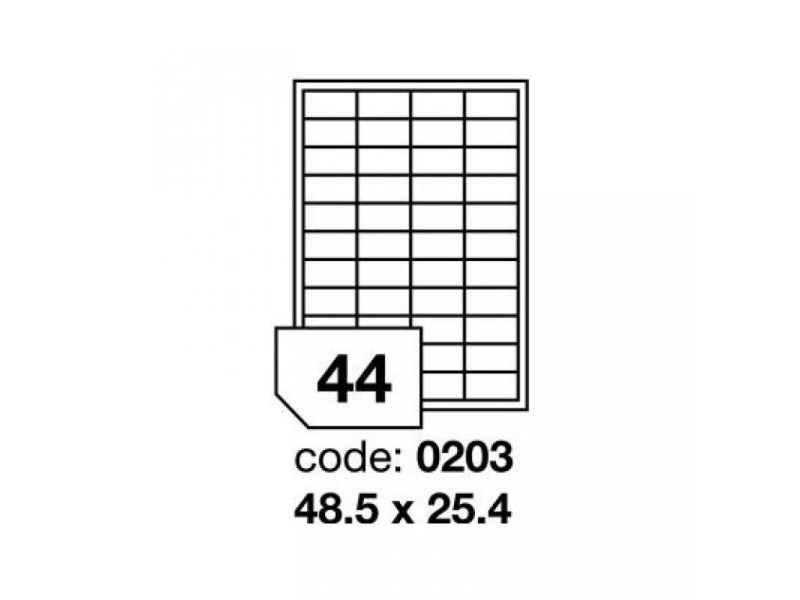 Etikety A4, 48,5 x 25,4 mm, bílá