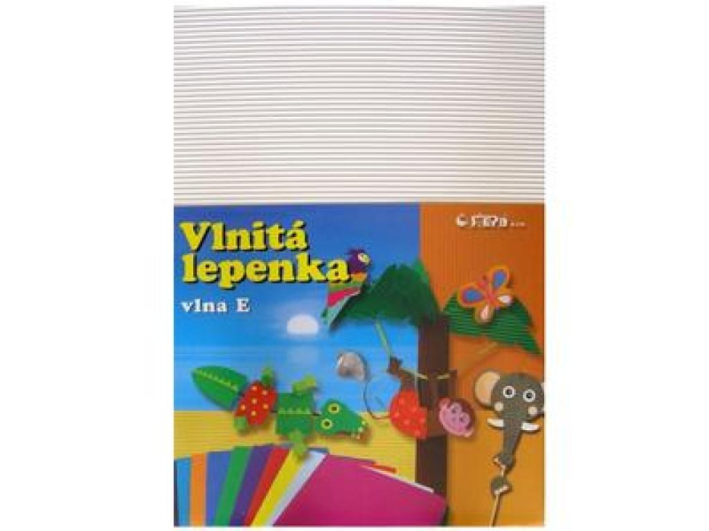 Lepenka vlnitá, rovná, A4, bílá