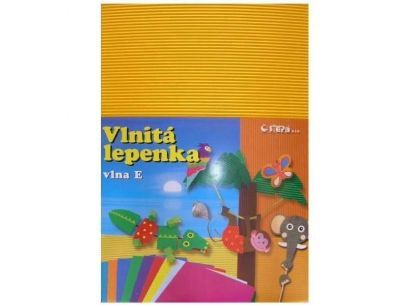 Lepenka vlnitá, rovná, A4, žlutá