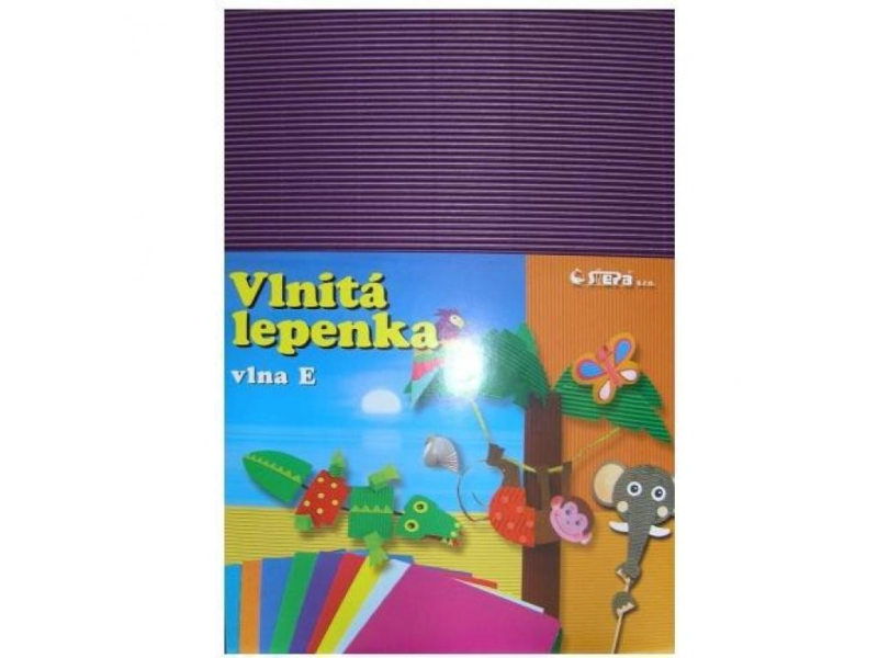 Lepenka vlnitá, rovná, A4, fialová