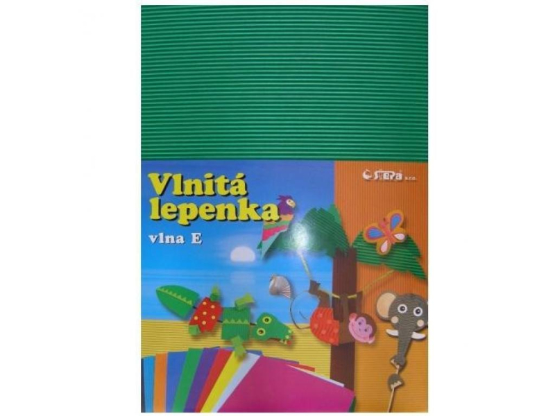 Lepenka vlnitá, rovná, A4, zelená