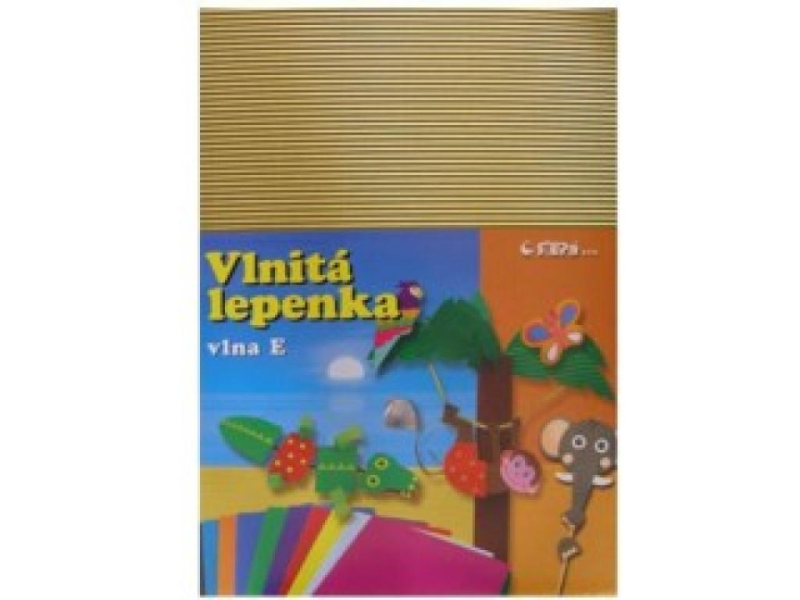 Lepenka vlnitá, rovná, A4, zlatá