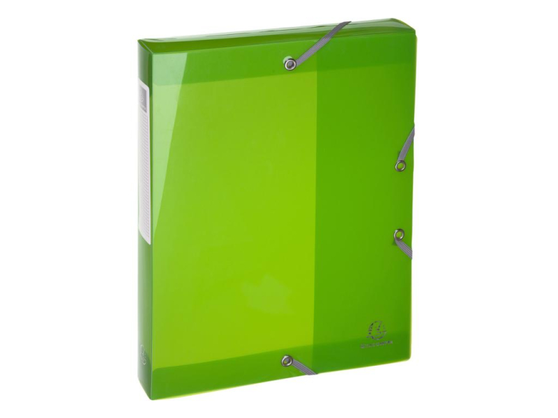 Box na spisy A4, širší hřbet, zelená