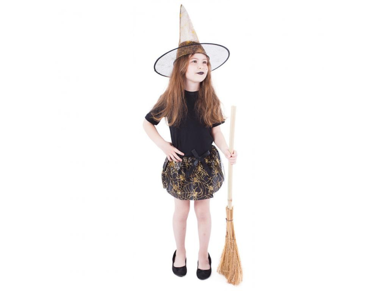 Kostým čarodejnice tutu sukně s kloboukem