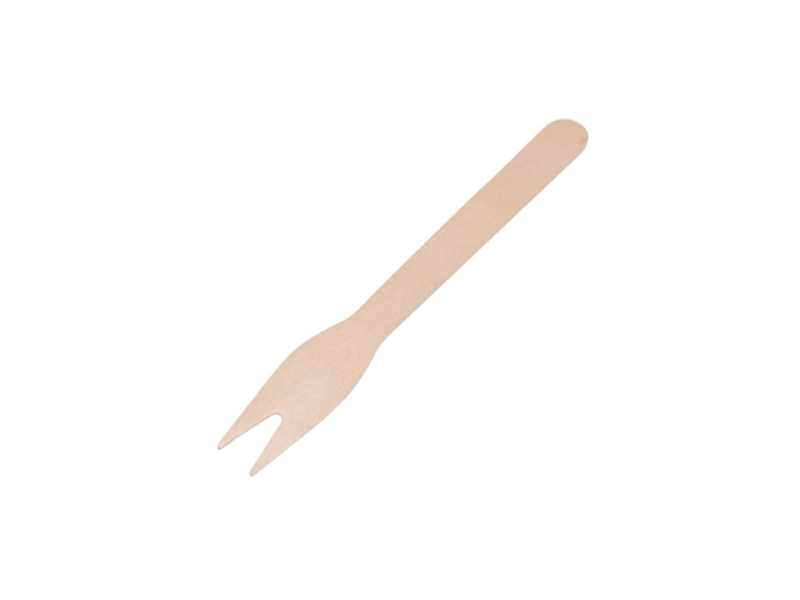 Vidlička na hranolky dřevěná 8,5 cm, 1000 ks