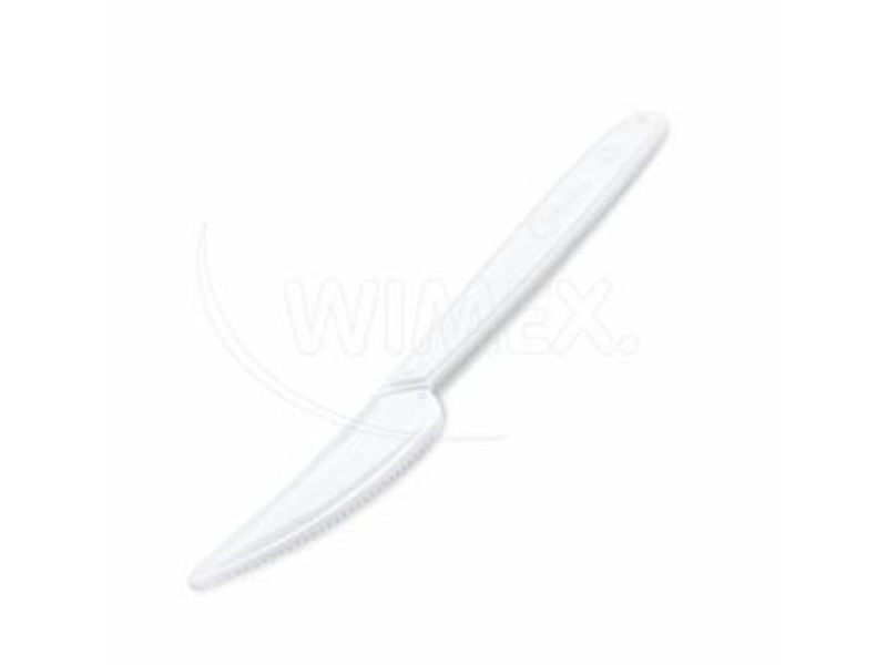 Nůž znovu použitelný bílý 18,5cm 50 kusů