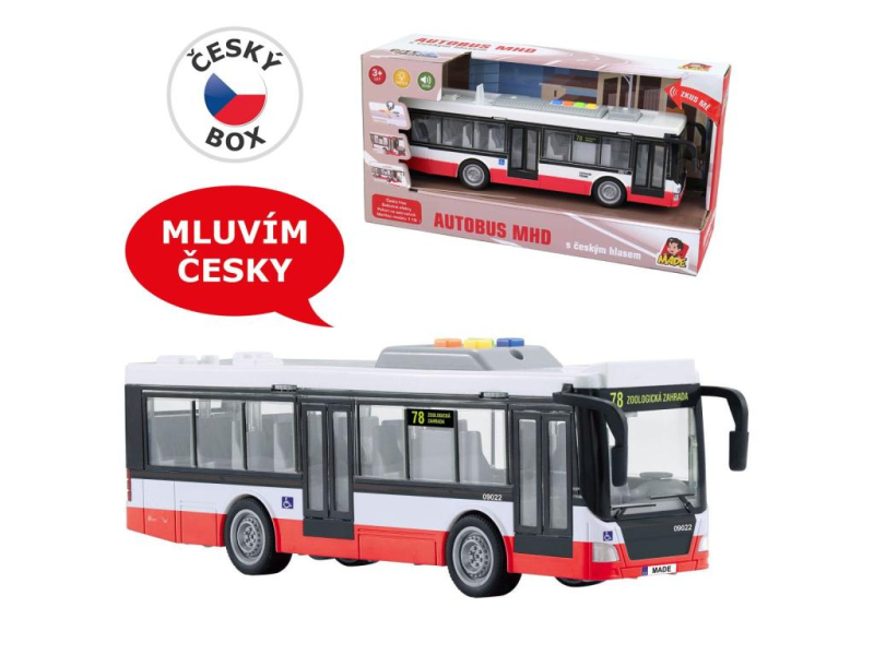 Autobus na setrvačník, mluví česky