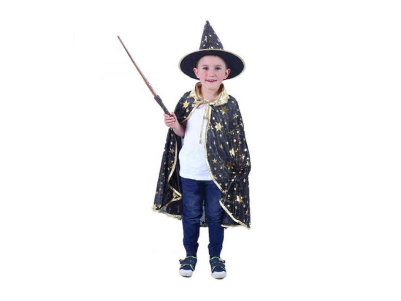 Kostým Čaroděj plášť a klobouk
