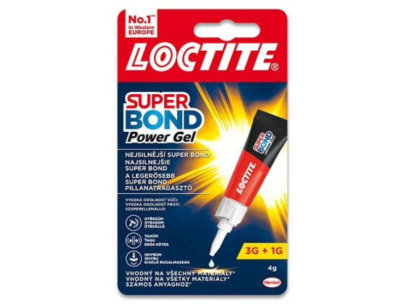 Lepidlo vteřinové, Loctite, SuperBond Power Gel, 4g