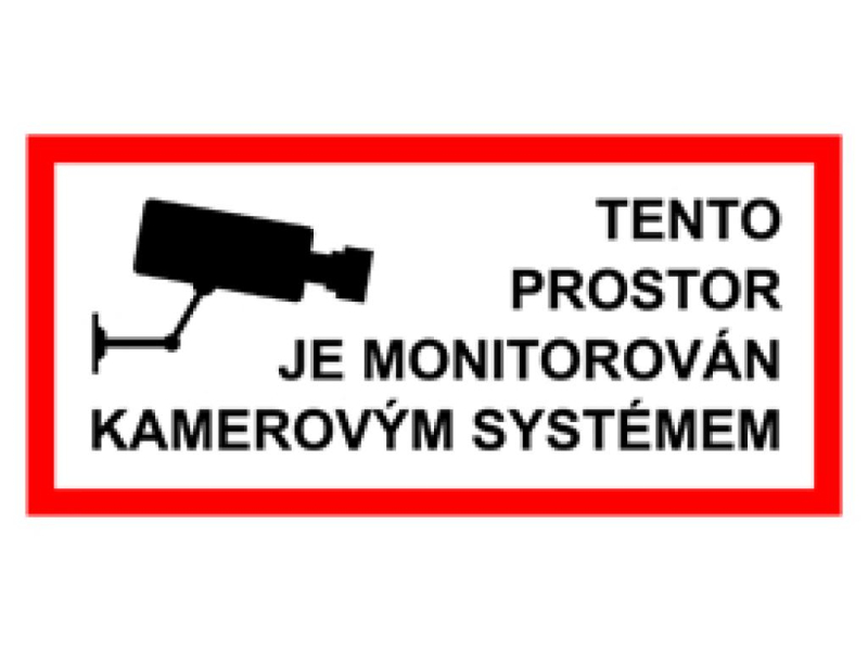 Samolepka Prostor je monitorován