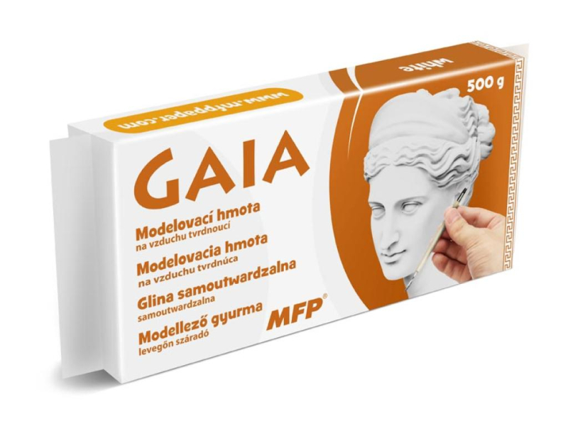 Modelovací hmota samotvrdnoucí GAIA 500g bílá