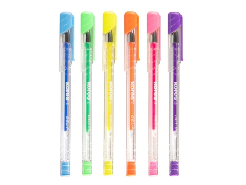 Kuličková tužka, Kores, K11, sada 6 barev, neon