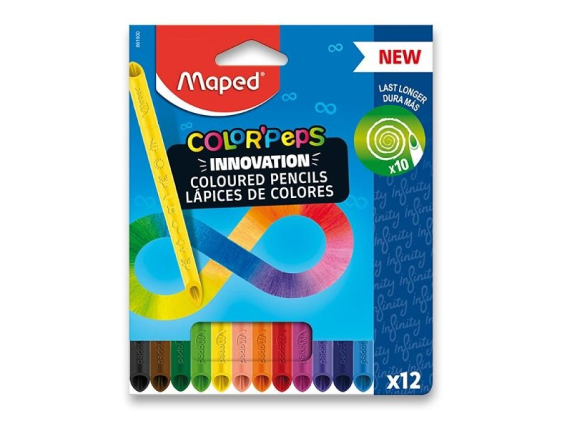 Pastelky Maped, Color´Peps, Infinity, 12 kusů