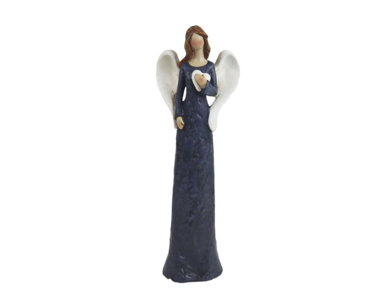 Anděl modro-bílý, 17,5cm