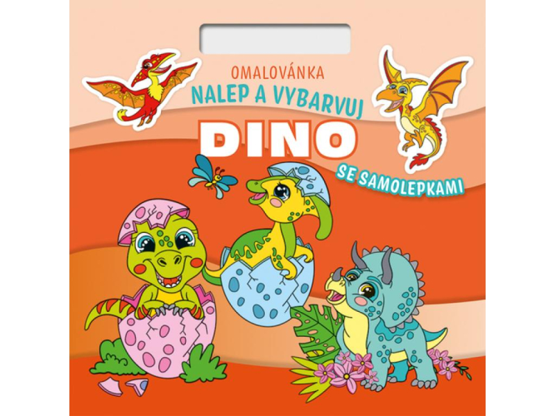 Omalovánky Nalep a vybarvuj Dino