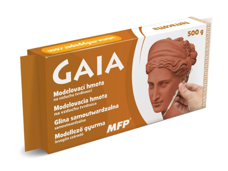 Modelovací hmota samotvrdnoucí GAIA 500g hnědá