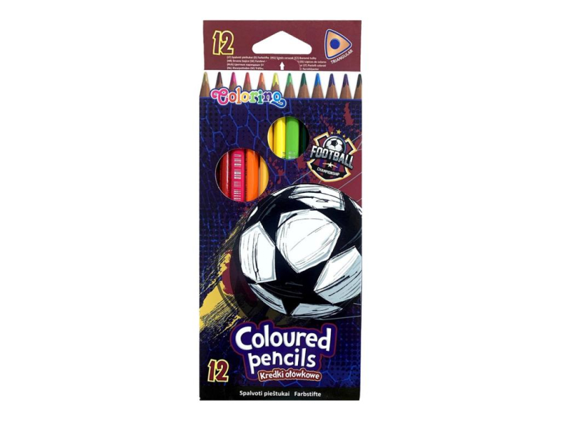 PASTELKY COLORINO-12ks FOTBAL