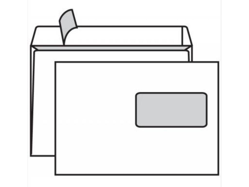 Obálky C5, okno horní, krycí páska