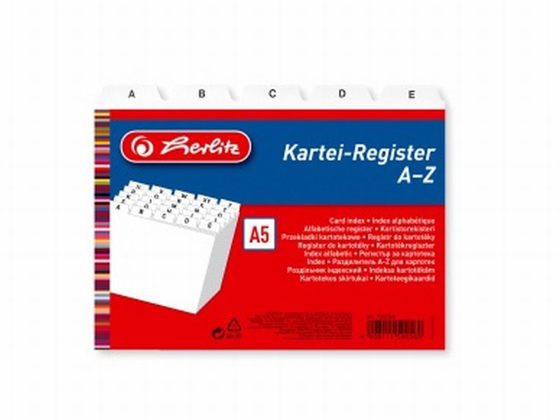 Rozdružovač do kartotéky A5, A - Z, Herlitz