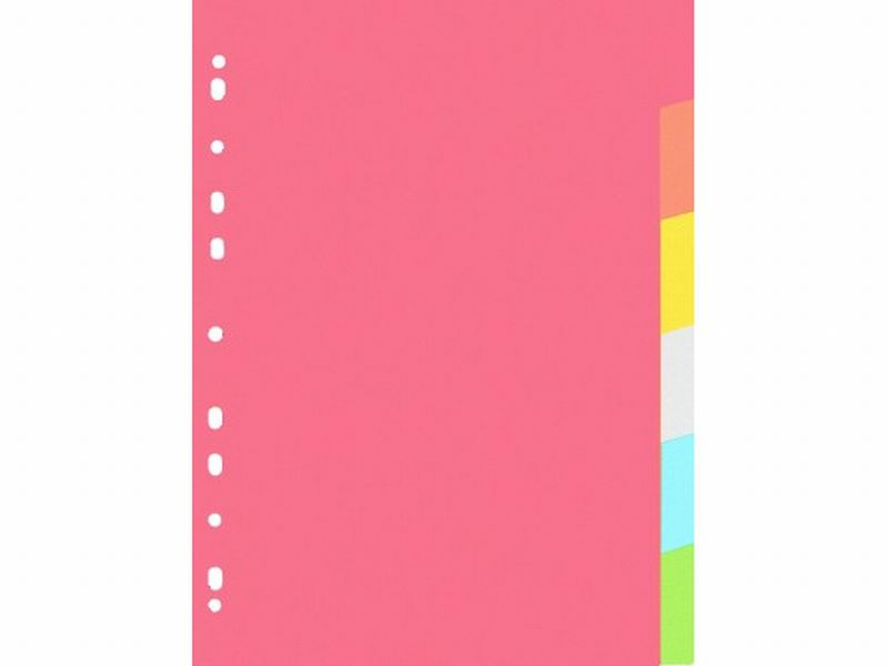 Rozdružovač A4, 6 barev, papírový