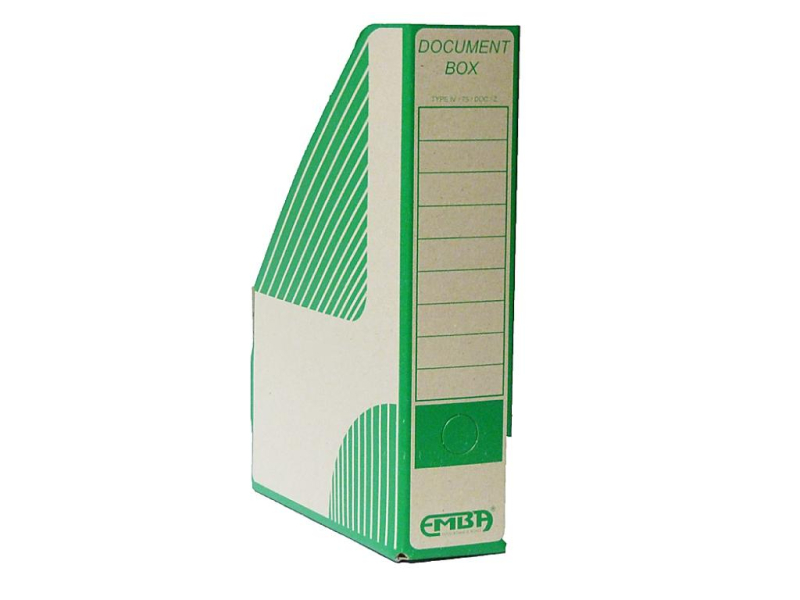Archivní box zkosený, 305 x 230 x 75 mm, Emba, zelená