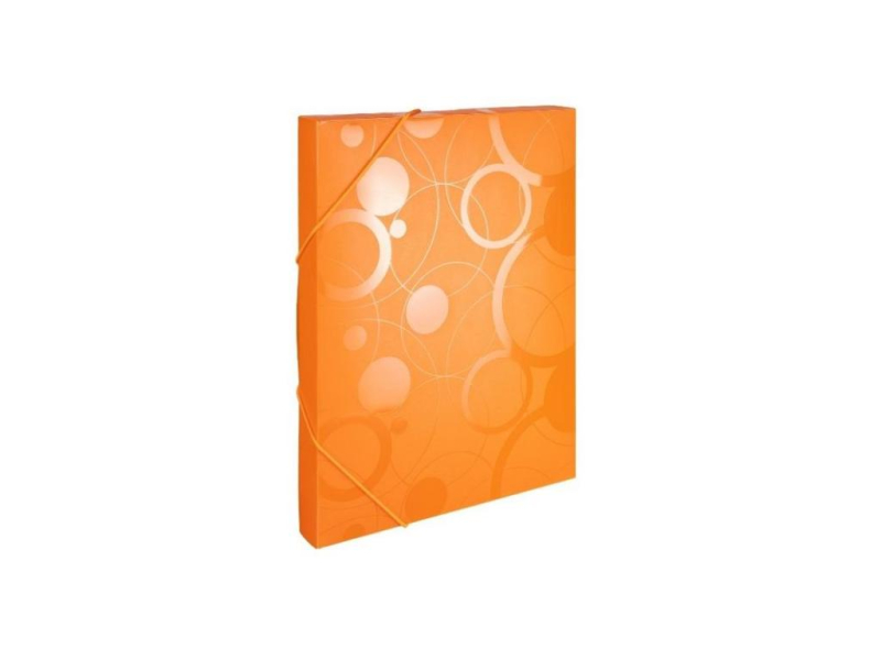 Box na spisy A4, s gumičkou, Neo Colori, oranžová