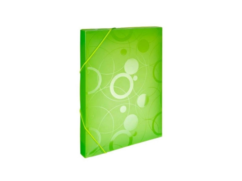 Box na spisy A4, s gumičkou, Neo Colori, zelená