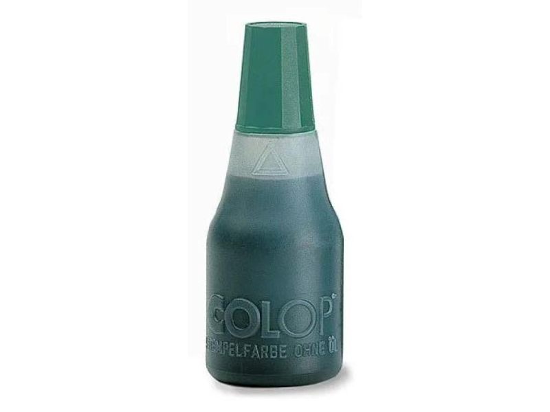 Razítková barva Colop, 25 ml, zelená