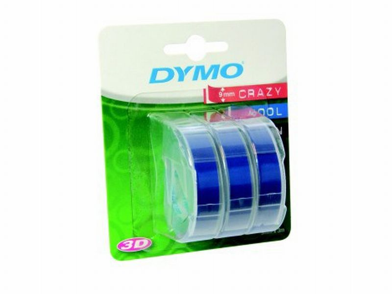 Páska Dymo 3D, 9 mm x 3 m, 3 kusy, modrá