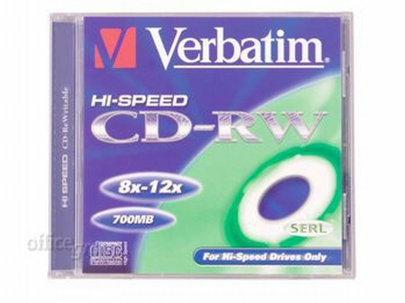 CD-RW 700MB, přepisovatelné, Verbatim