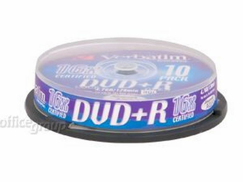 DVD+R 4,7GB, 10 kusů v boxu, Verbatim