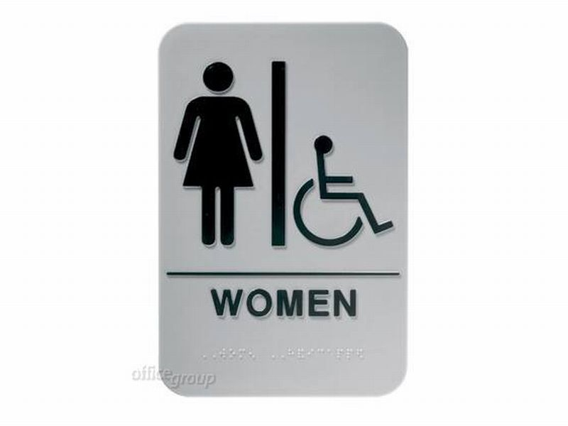 Info piktogram kulaty *WC pro handicapované* nerez