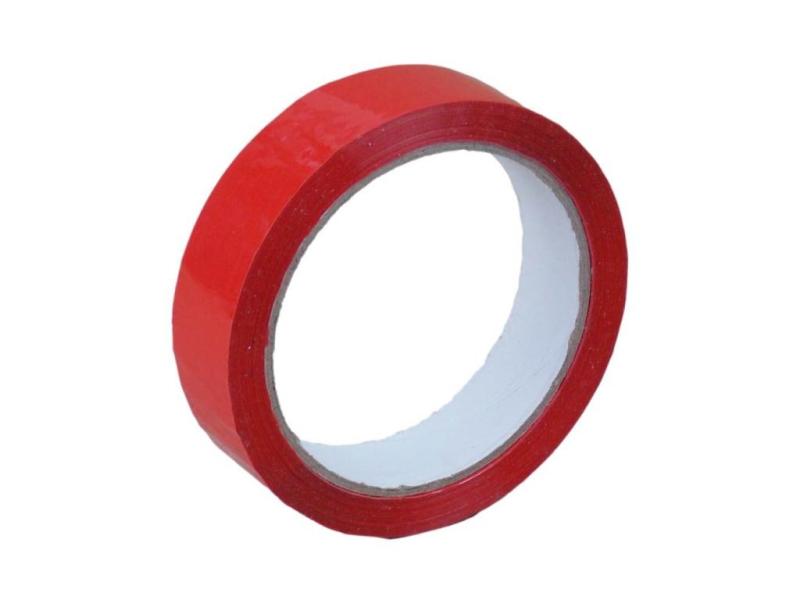 Lepící páska, 25 mm x 66 m, červená