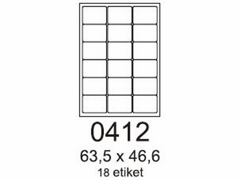 Etikety 63,5 x 46,6, bílá