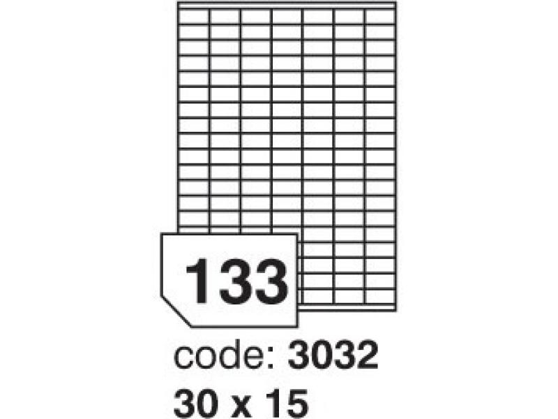 Etikety A4, 30 x 15 mm, bílá