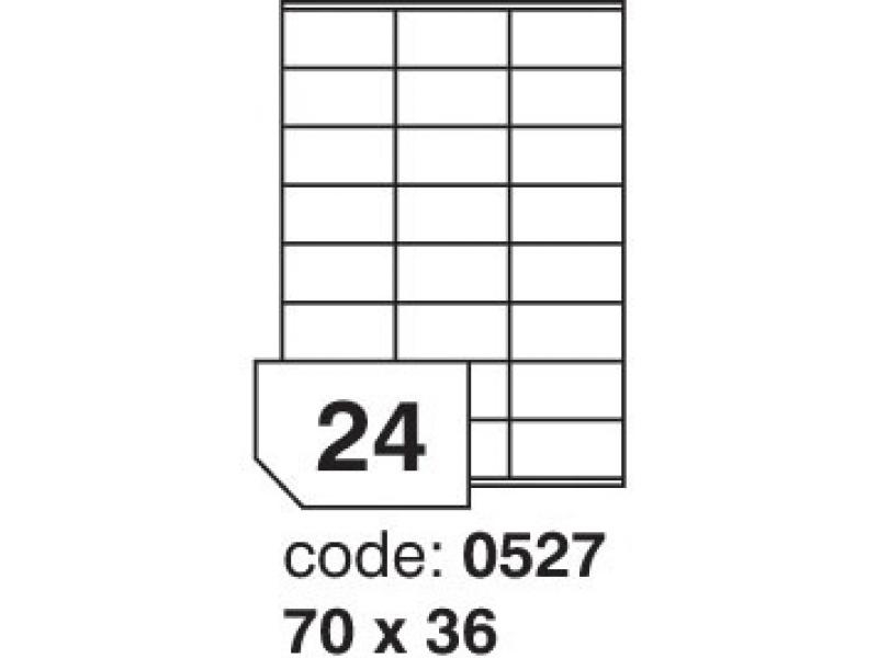 Etikety A4, 70 x 36 mm, bílá