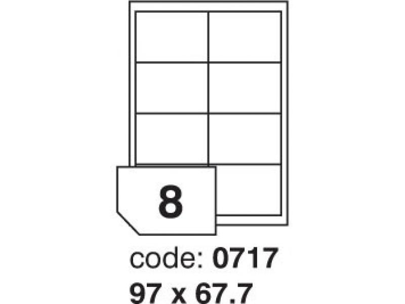 Etkety A4, 97 x 67,7 mm, bílá