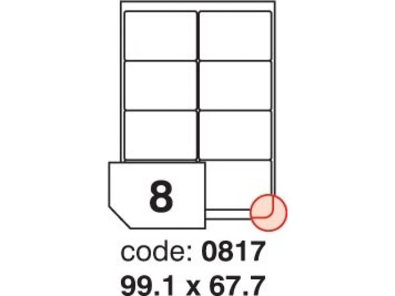 Etikety A4, 99,1 x 67,7 mm, bílá