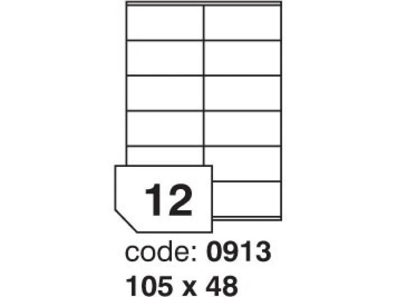 Etikety A4, 105 x 48 mm, bílá