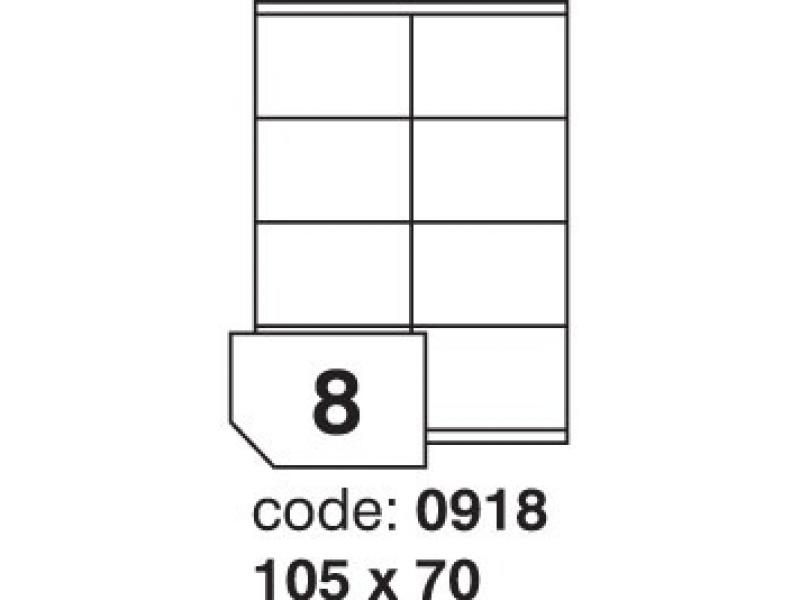 Etikety A4, 105 x 70 mm, bílá