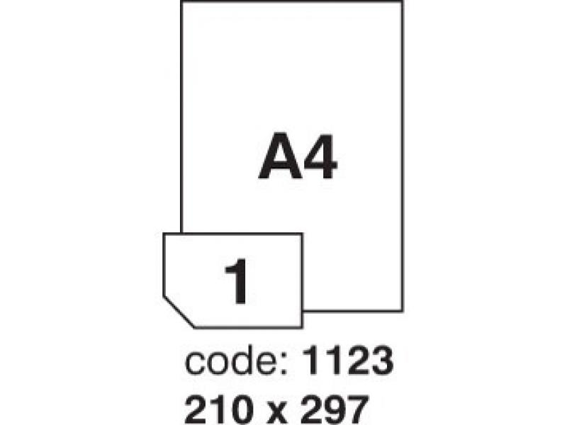 Etikety A4, 210 x 297 mm, bílá