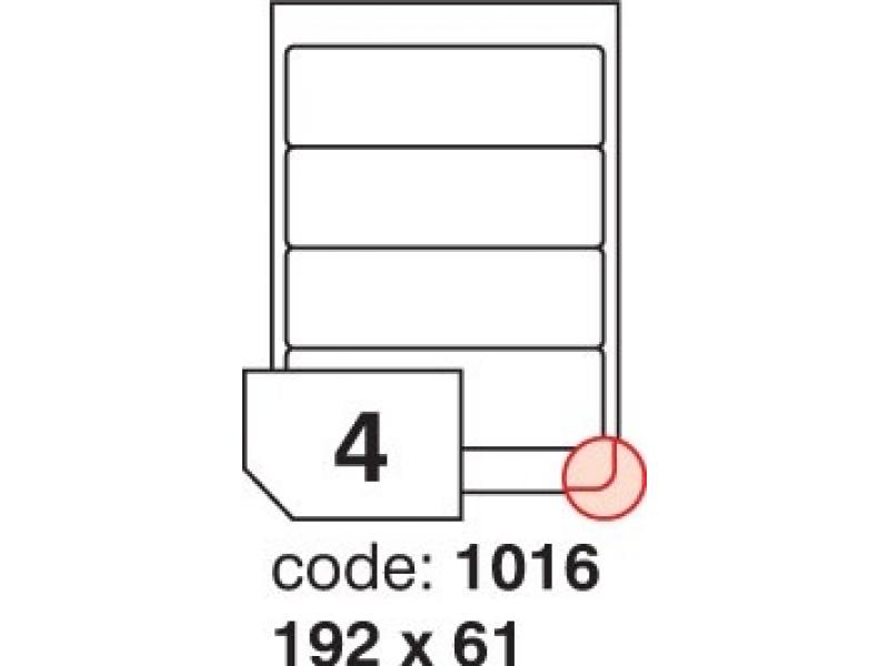 Etikety A4, 192 x 61 mm, bílá